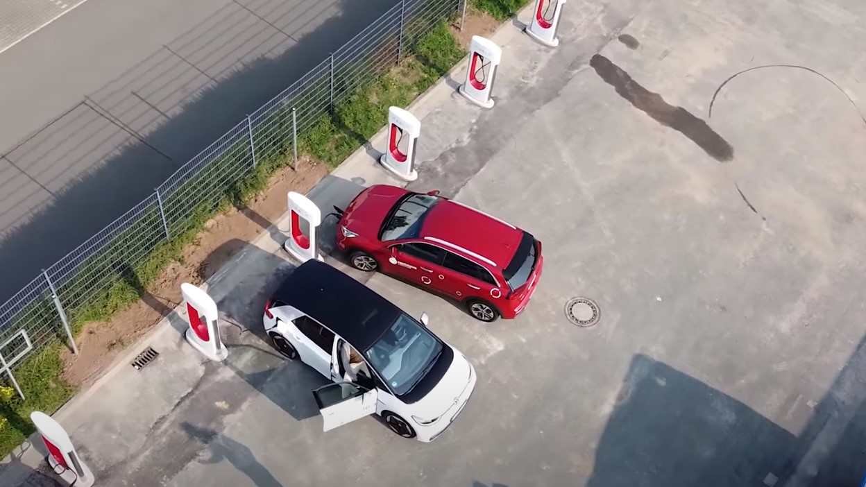 Volkswagen Id 3 Supercharger Germany Aerial
