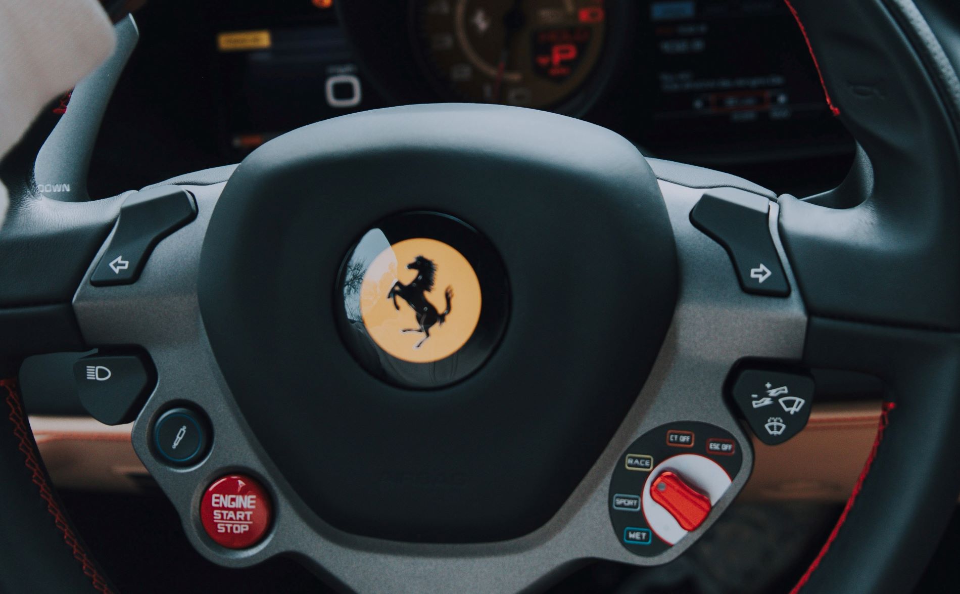 Ferrari Steeringwheel Close