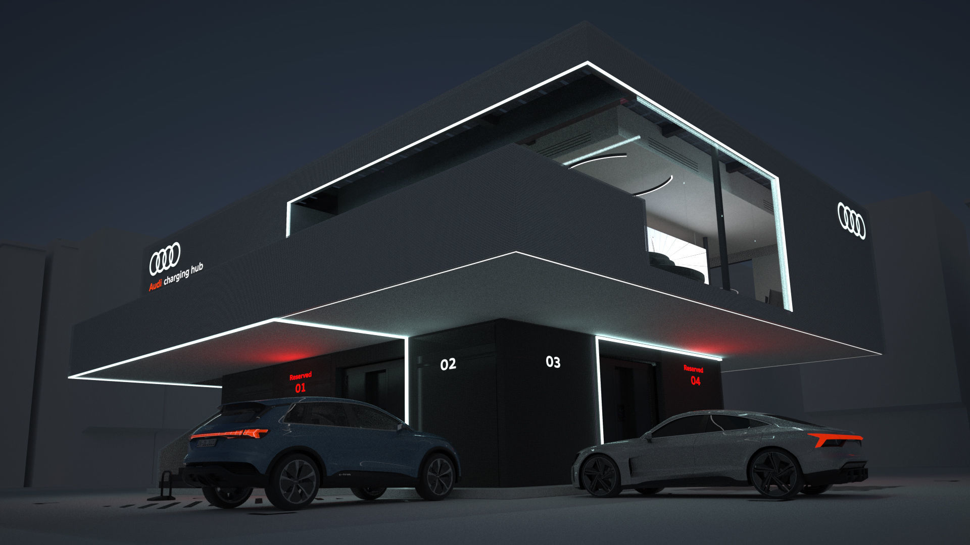 Audi Charging Hub Night