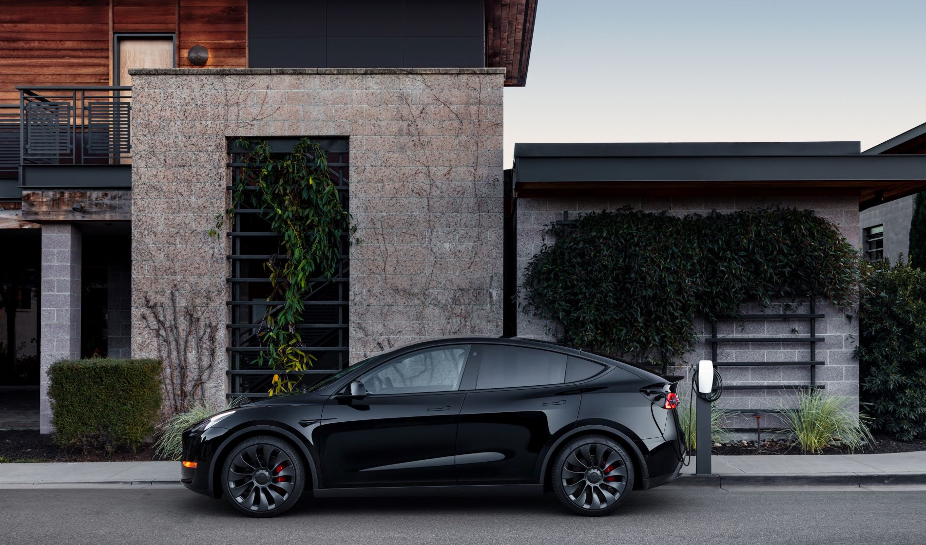 Tesla Modely Black Charging