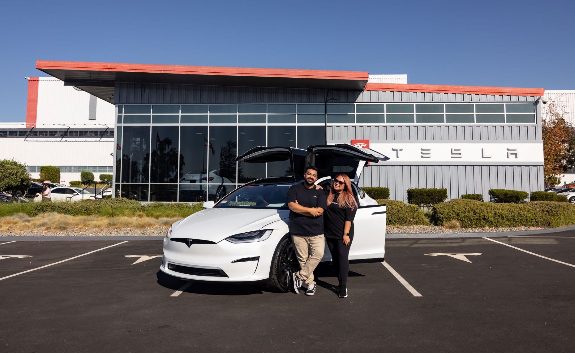 Tesla Model X Delivery Couple