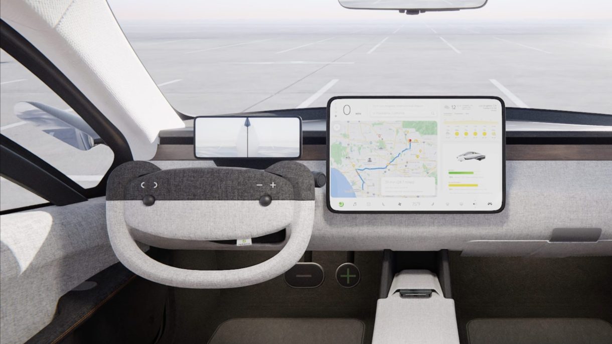 Aptera apuesta también por un volante al estilo Tesla
