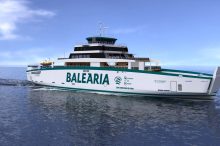 Balearia ya ha botado su primer barco eléctrico