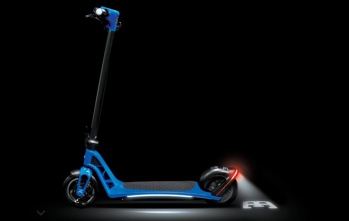Bugatti Electric Scooter Blue Driving ECO