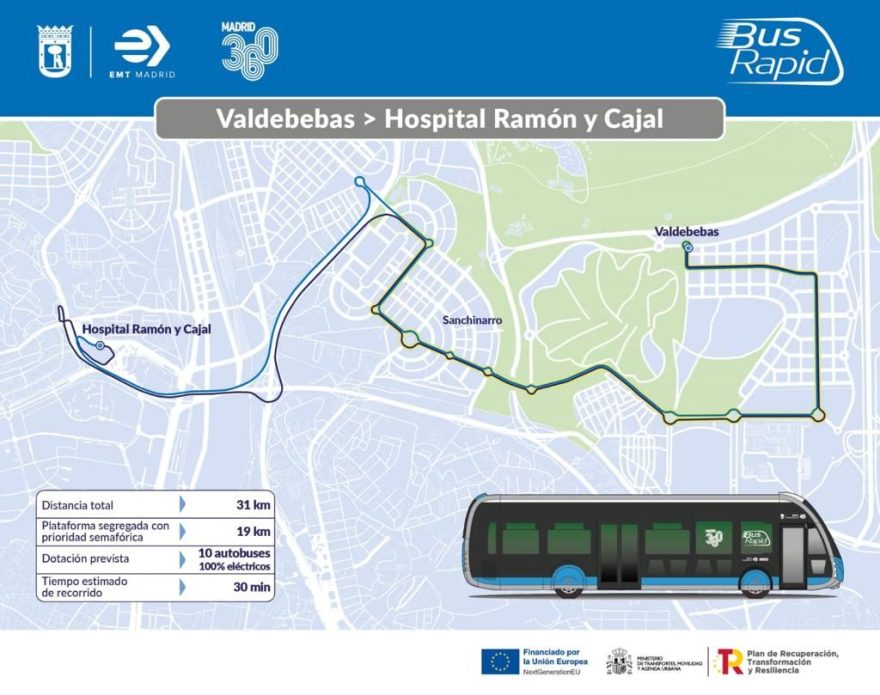 Bus Rapido Madrid Plano
