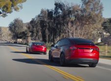 Tesla Model S X Ultra Red Road