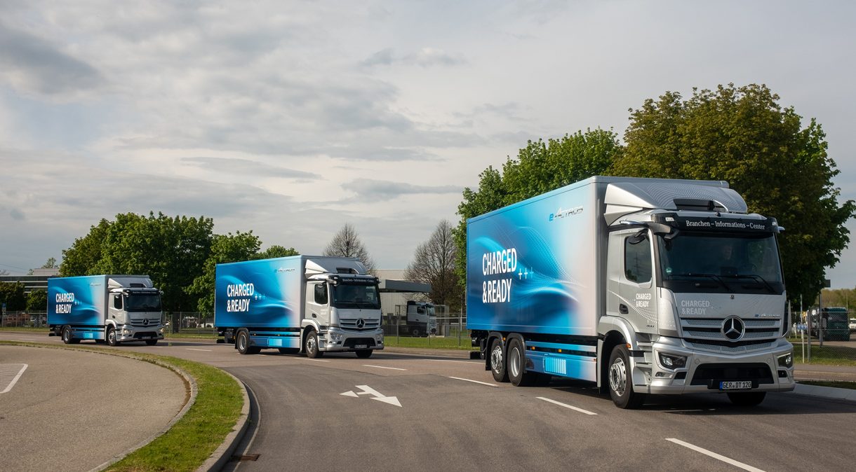 Tour europeo del camión eléctrico eActros de Mercedes-Benz