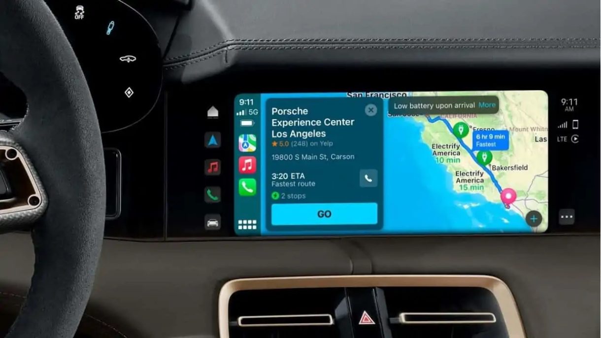 Porsche mejora la integración de Apple Maps en el Taycan