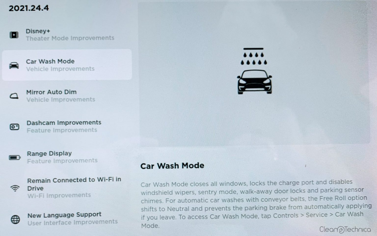 Tesla Car Wash Mode Driving ECO