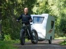 Esta es la mini caravana de Hupi que puede transportarse con una bicicleta