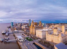 Panorama Of Liverpool Waterfront In The Evening, Liverpool