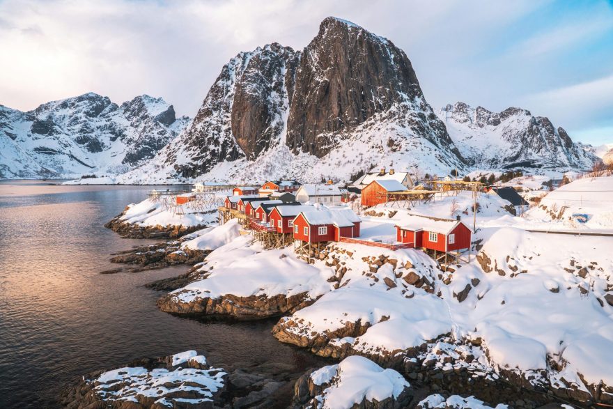 Free Photo Of Village On Sea Coast In Norway In Winter