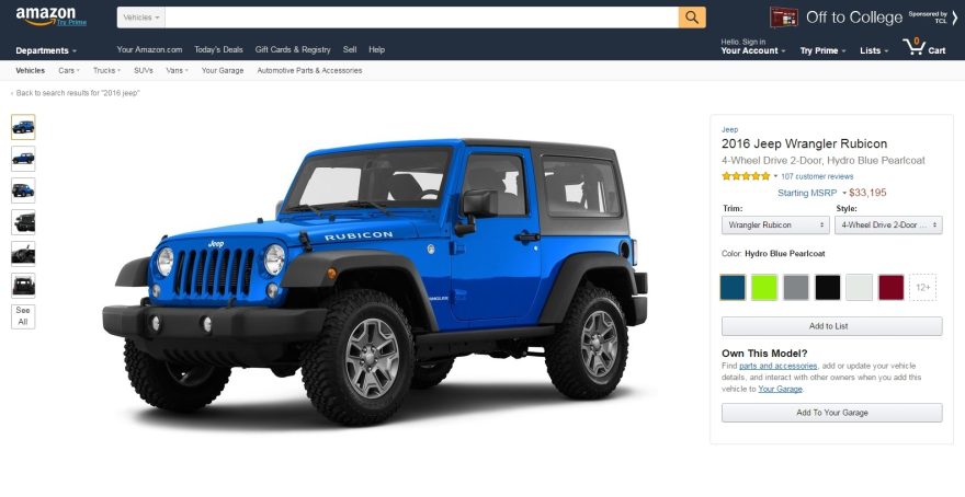 Amazon Vehicles Jeep Wrangler Desktop