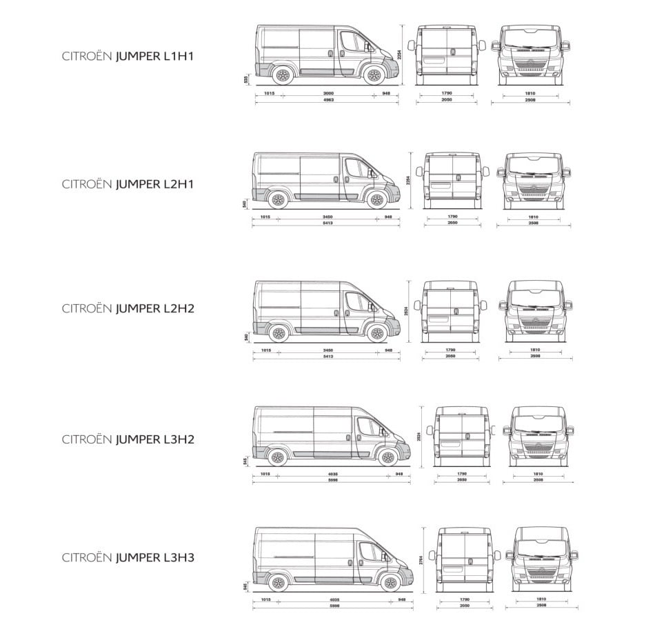 Maße Citroen Jumper