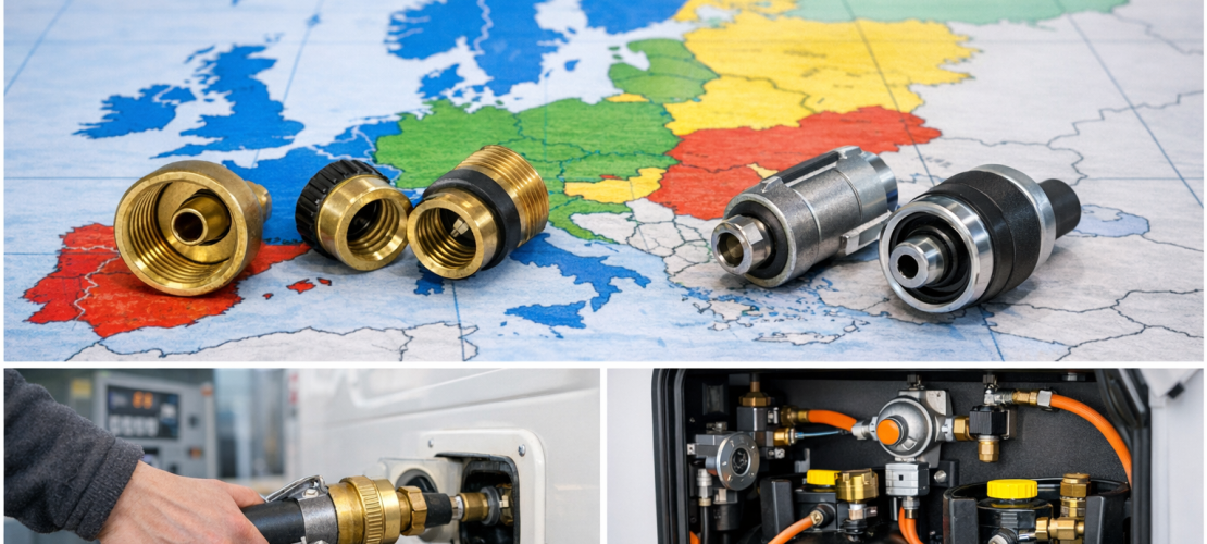 Adaptadores de GLP para vivienda si viajas en camper o autocaravana por Europa