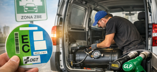 Cómo conseguir la etiqueta ECO en una furgo diésel: qué se puede hacer de verdad, cuánto cuesta y cuándo compensa