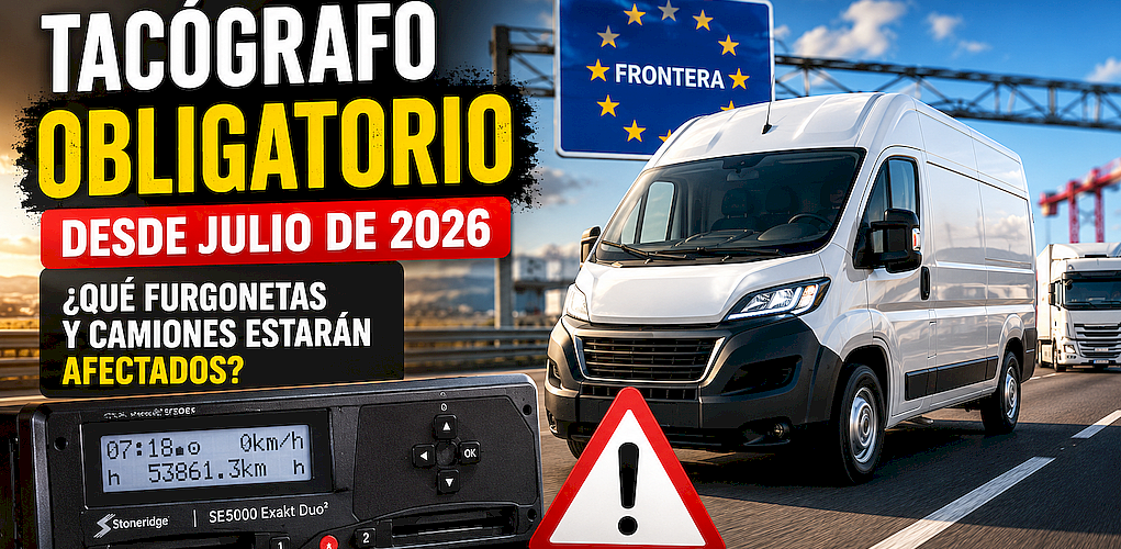 Qué furgonetas y camiones deberán llevar tacógrafo para circular en Europa desde julio de 2026