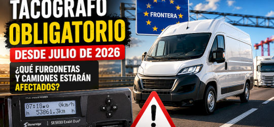Qué furgonetas y camiones deberán llevar tacógrafo para circular en Europa desde julio de 2026
