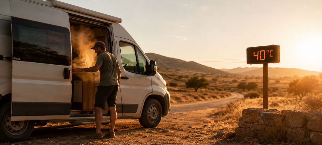 Tu camper puede ser un horno este verano: cómo dormir con 40 grados sin cometer errores peligrosos