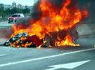 Otro Ferrari 458 Italia incendiado: ahora, en Brasil