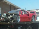 Terrible accidente de un Ferrari F40 en Houston