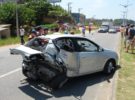 Empotran un Nissan GT-R contra un Volkswagen Polo en Brasil