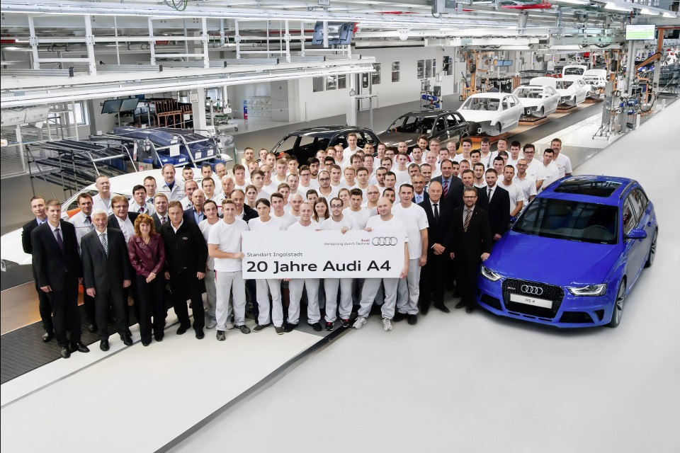 El Audi A4 cumple 20 años de fabricación en Ingolstadt