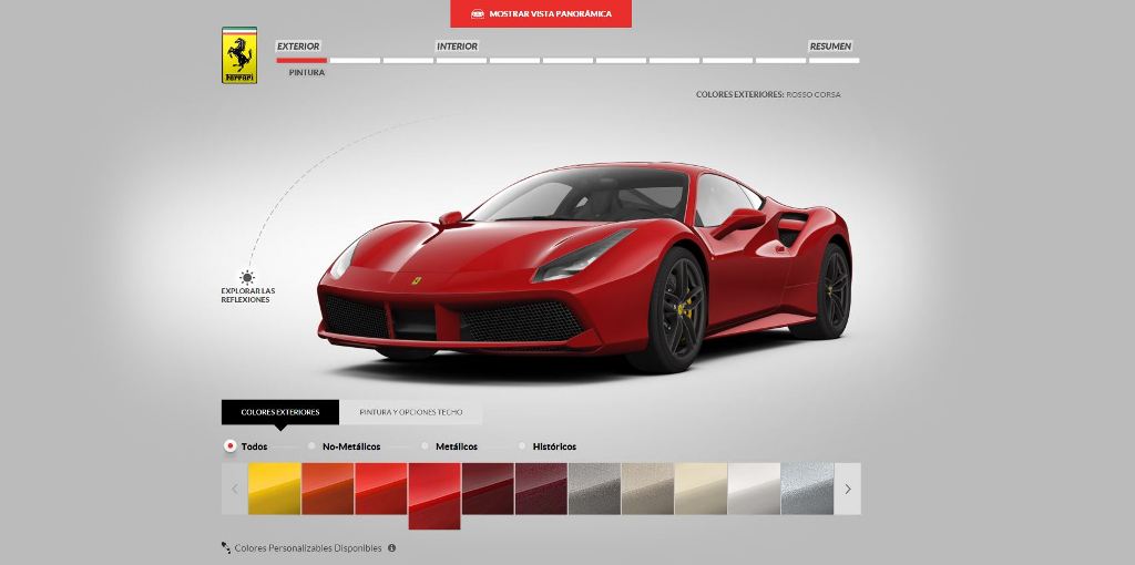 Ya puedes configurar online tu Ferrari 488 GTB