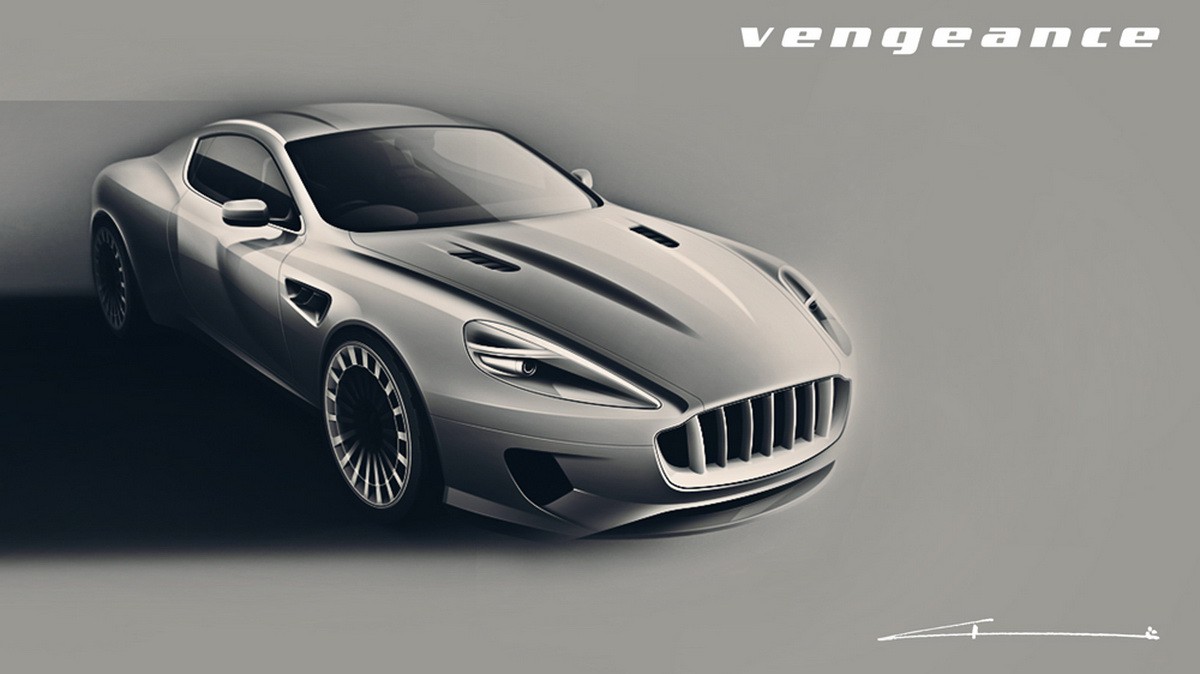 Se presentan los bocetos del modelo exclusivo del Vengeance V12 Coupé diseñado por Afzal Kahn