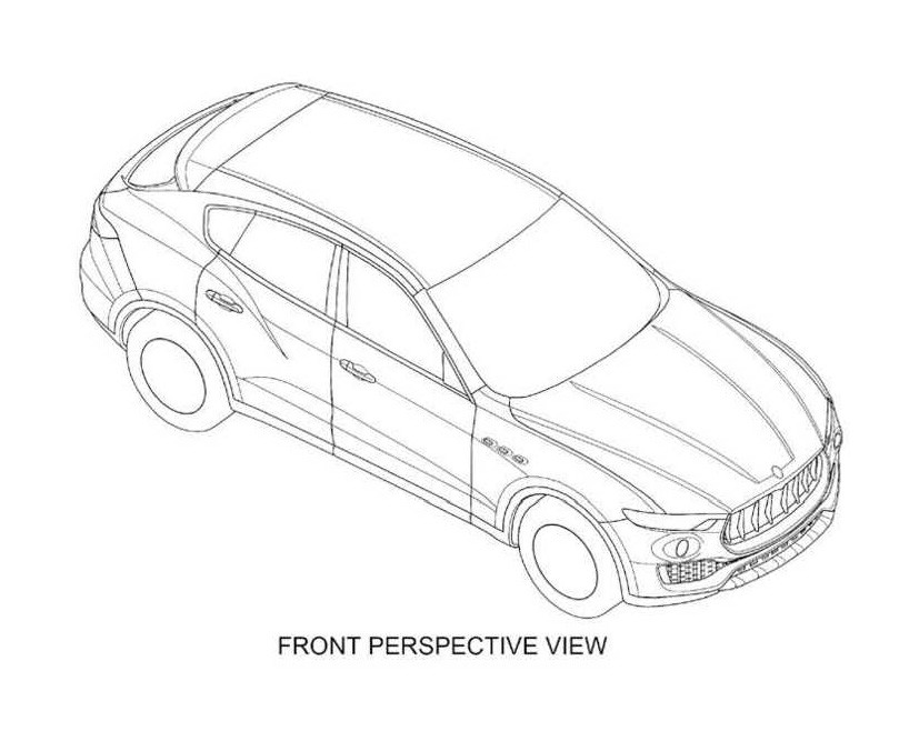 Filtradas las patentes de diseño del Maserati Levante
