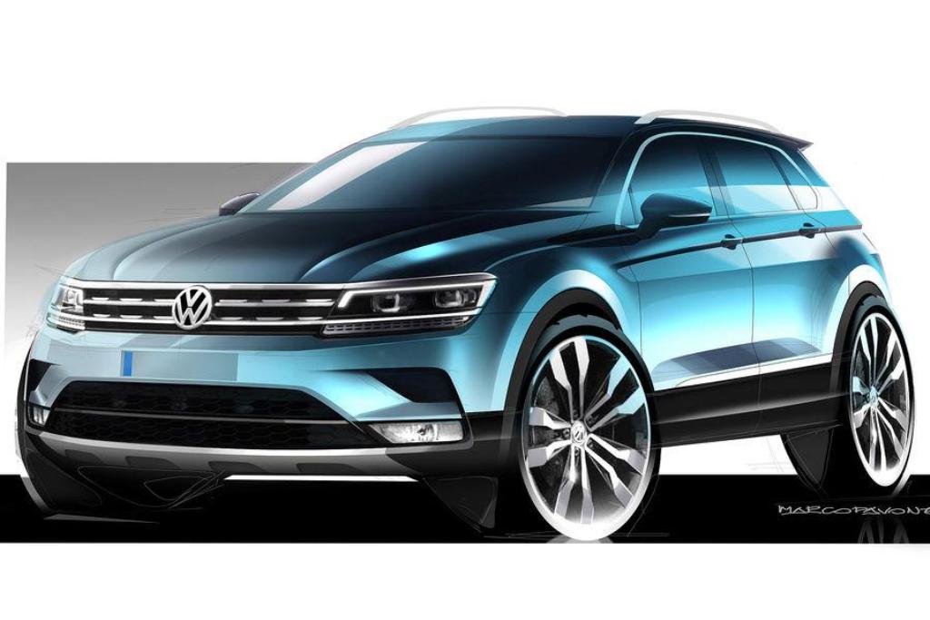 Volkswagen presenta los primeros bocetos del nuevo Tiguan