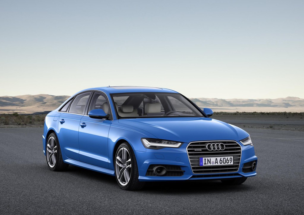 The new Audi A6 is shown on video before Geneva