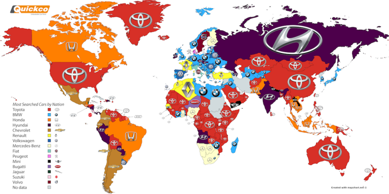 Quelles sont les marques de voitures les plus populaires dans chaque ...