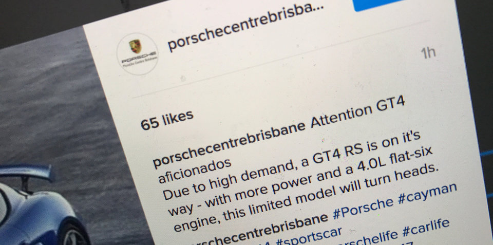 Porsche Cayman GT4 RS
