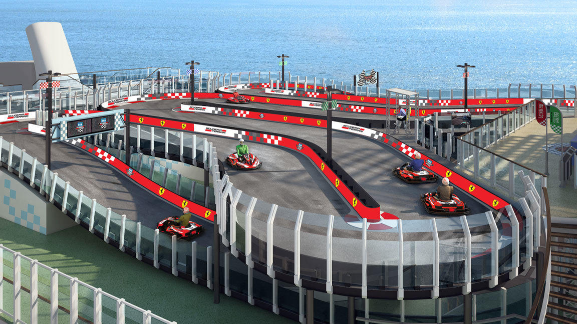 Norwegian Joy, el primer barco con pista de karts eléctricos