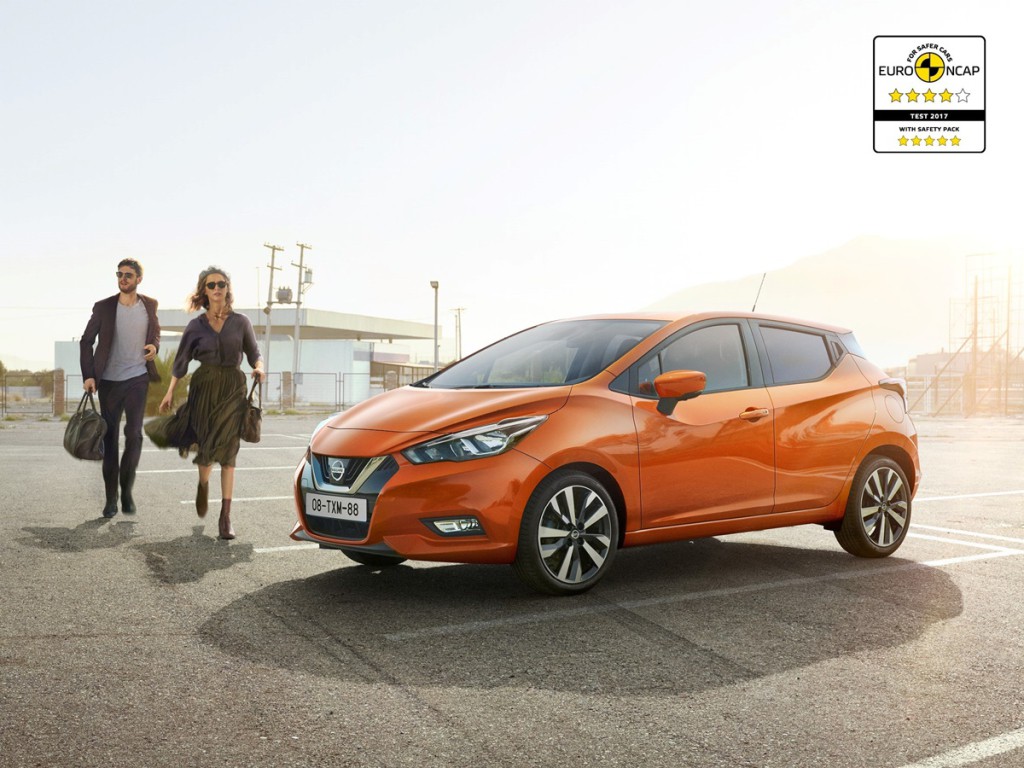 All-new Nissan Micra awarded four and five-star Euro NCAP safety rating