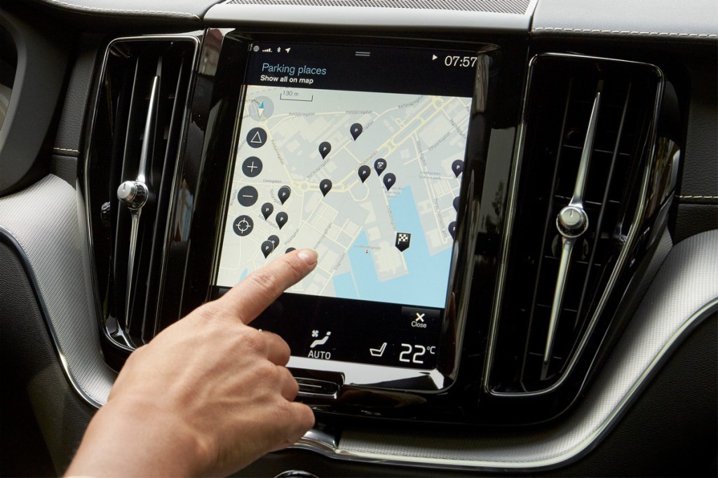 Park and Pay application in the Volvo XC60