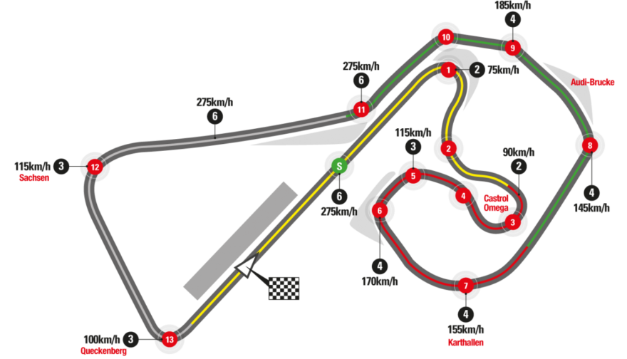 El circuito de Sachsenring acoge el GP de Alemania