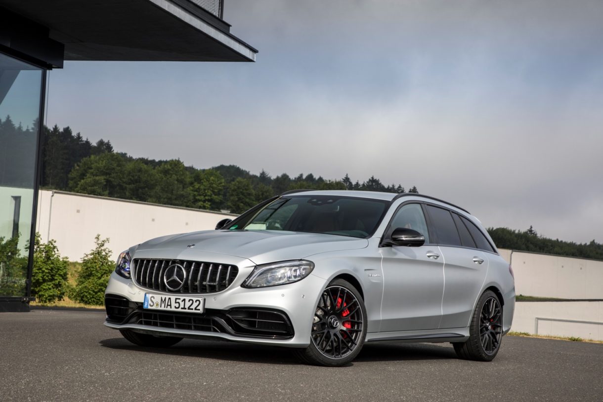 The fourcylinder MercedesAMG C63 is already on the road