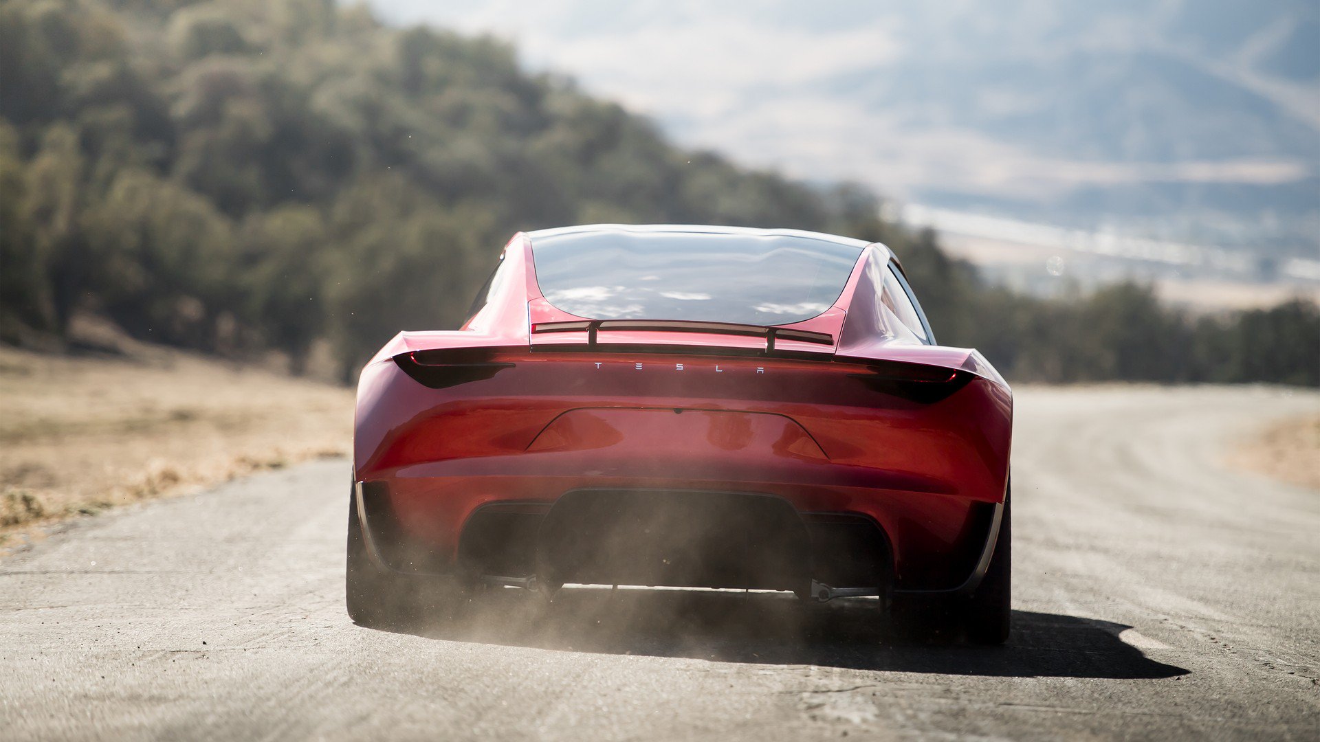 Tesla Roadster Volador