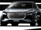 El Audi Q4 e-tron Concept se deja ver en forma de boceto antes de su presentación en Ginebra
