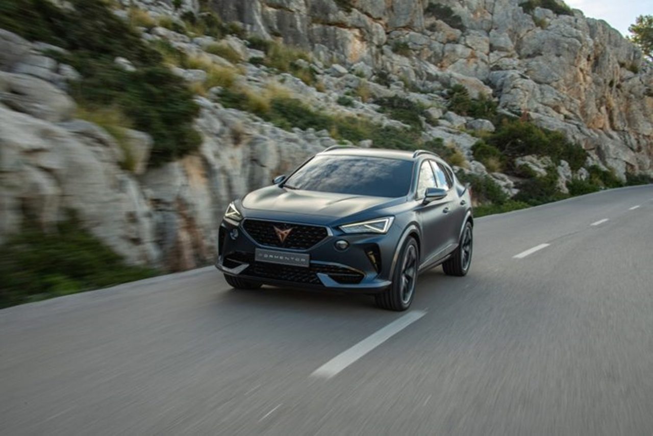 The Cupra Formentor cruises around the cape from which it takes its name