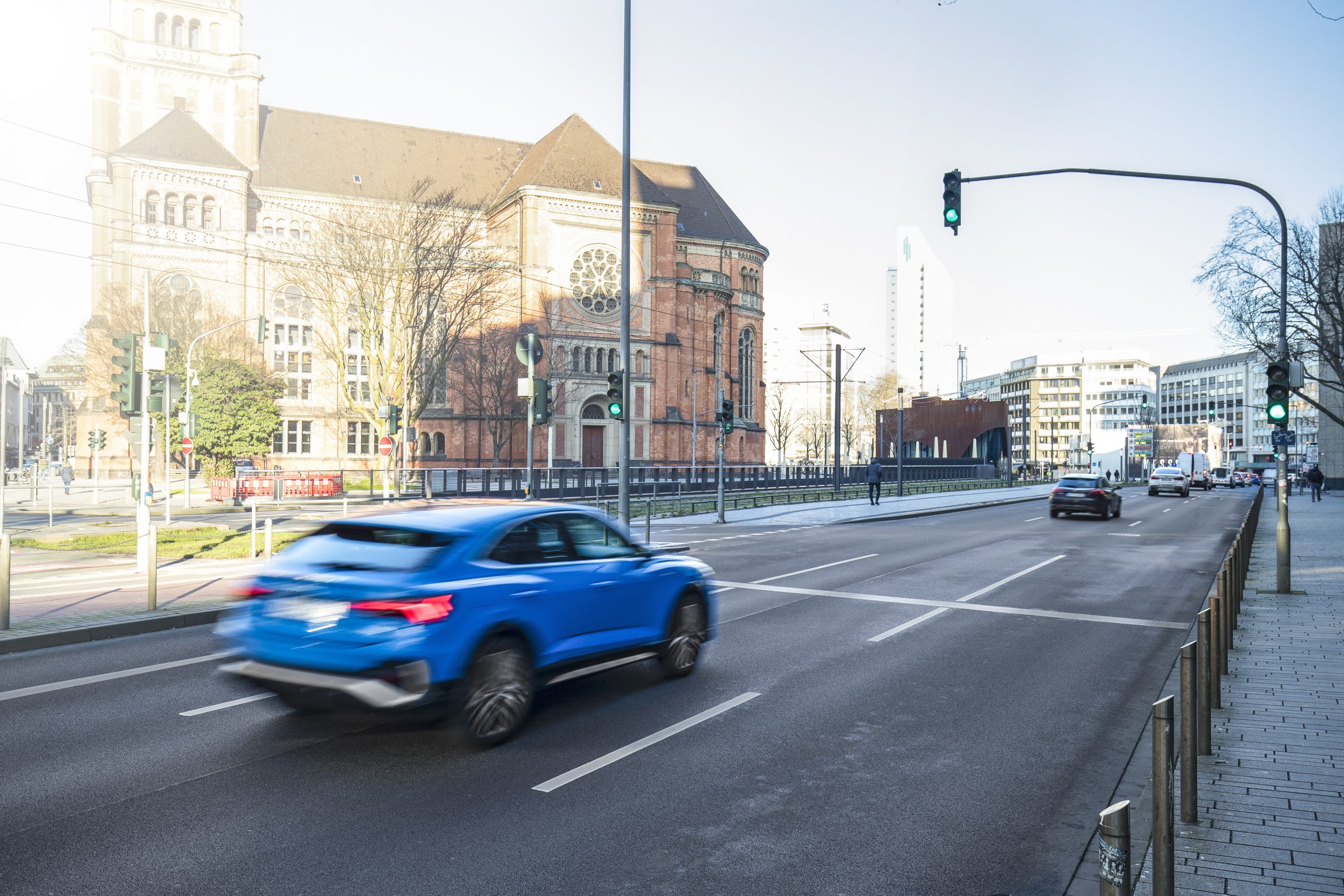 Audi Networks With Traffic Lights In Düsseldorf