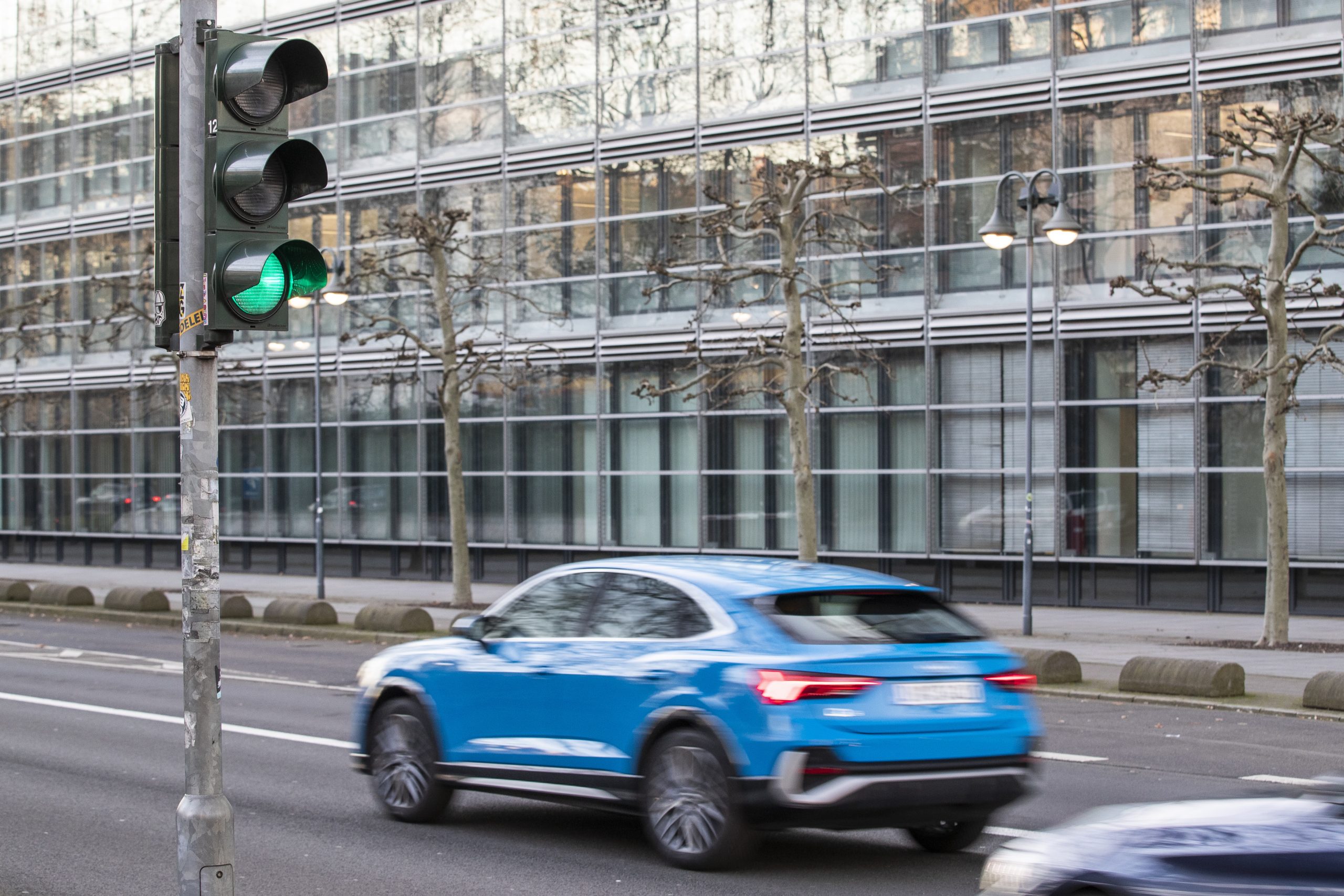 Audi Networks With Traffic Lights In Düsseldorf