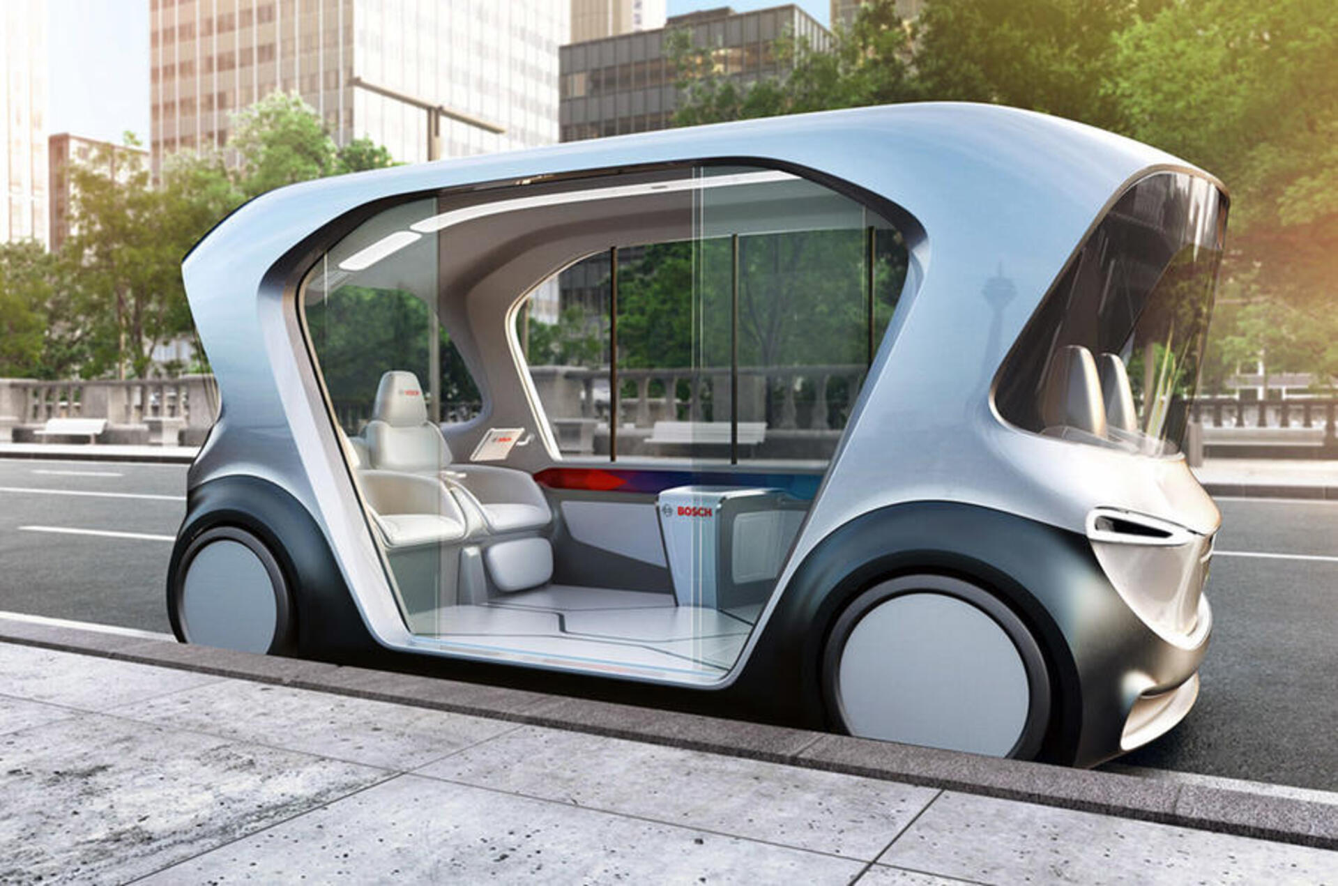 Bosch Autonomous Shuttle Concept 2019 Stationary Side