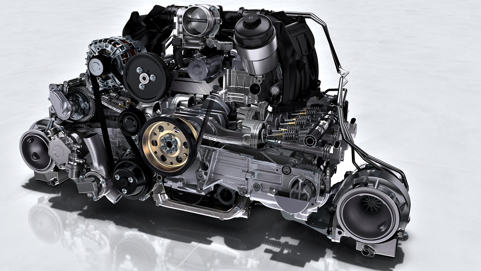 911 Gt2 Rs 3 8 Litre Six Cylinder Twin Turbo Boxer Engine 2017 Porsche Ag