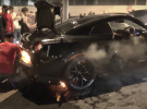 Vídeo: un Nissan GT-R casi es pasto de las llamas en una concentración de coches