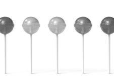 –°olorful Sweet Lollipops Isolated On White Background