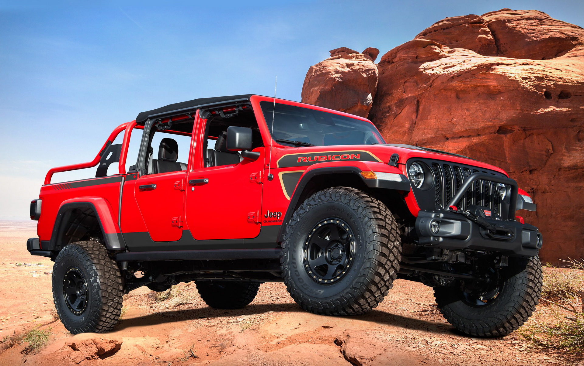 2020 Jeep Gladiator Rubicon Red Bare 1