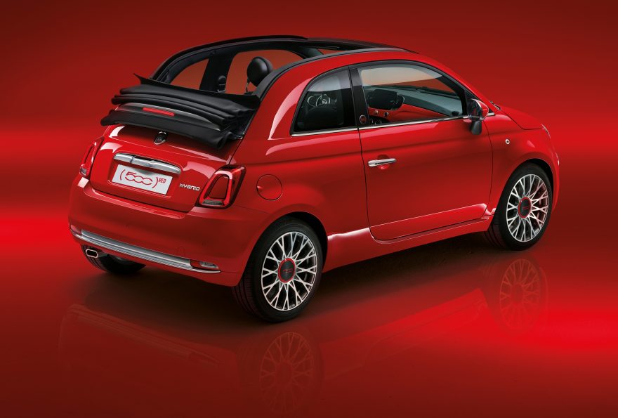 Fiat 500 Hybrid Red
